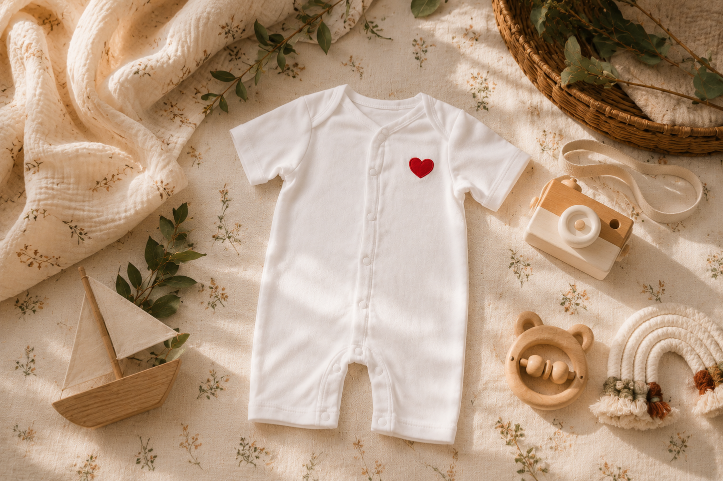 Organic Half Sleeve Romper