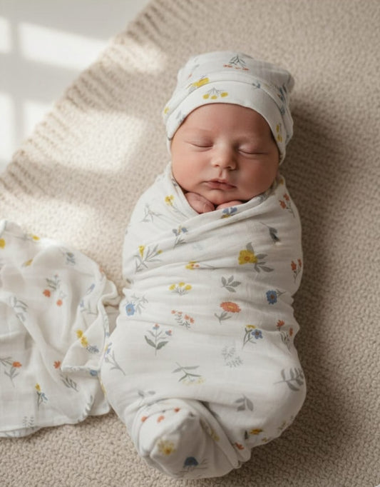 Swaddles for babies 70% Bamboo+ 30% Cotton (2 Layer)