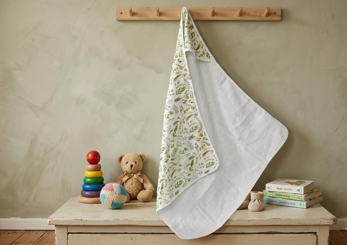 100% cotton towel with cap (4 layer)