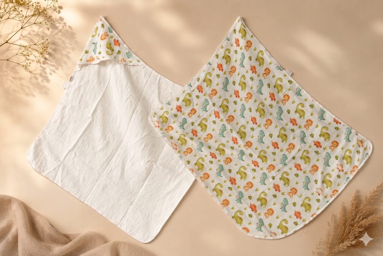 100% cotton towel with cap (4 layer)